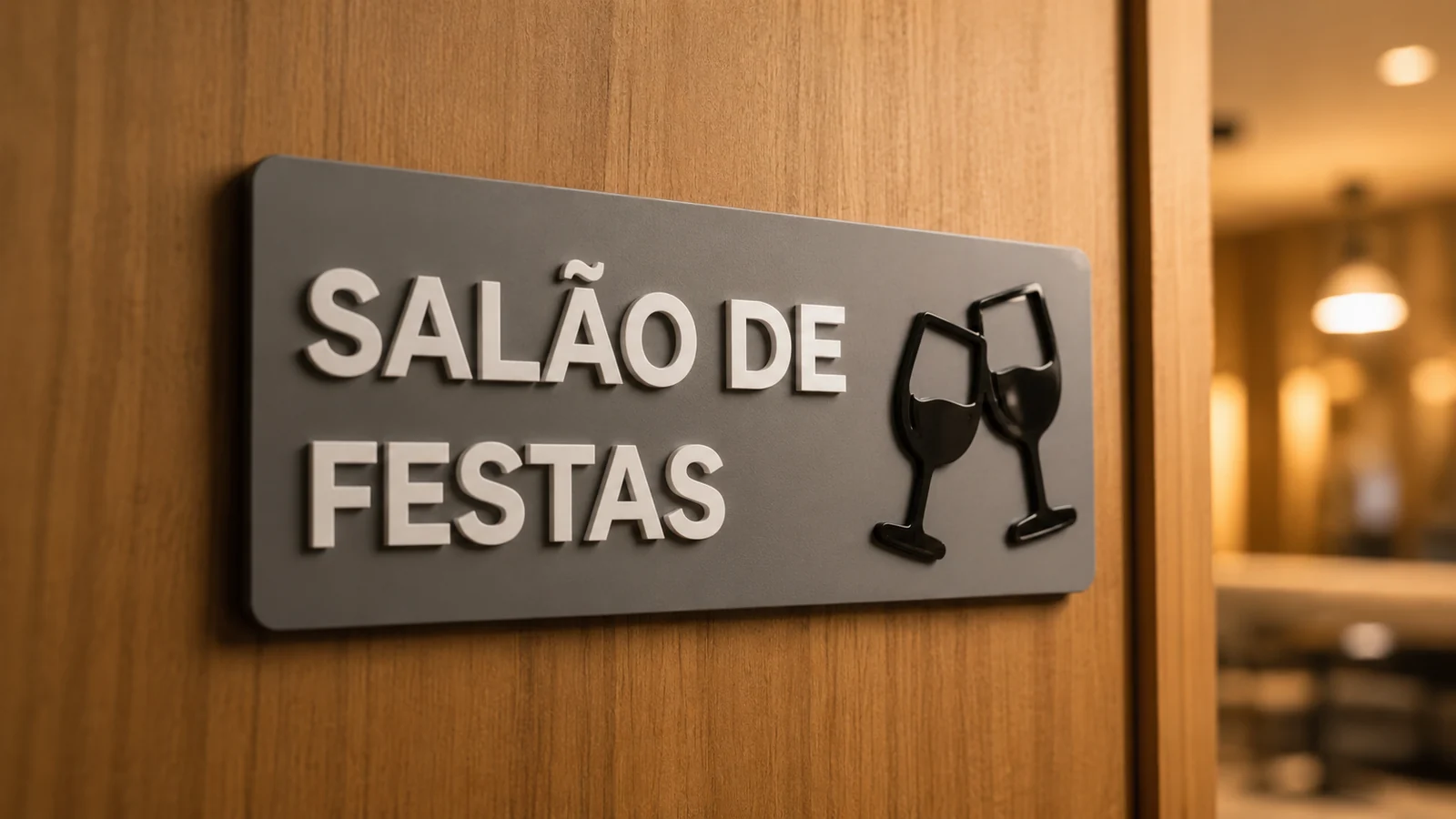 MDF com letra de acrílico em relevo